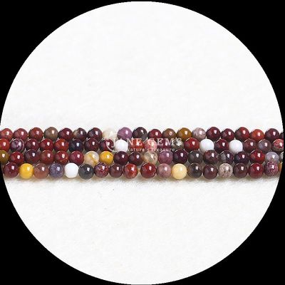 ธาตุคริสตัล การรักษาหินแท้ 8 มิลลิเมตร กลมตัดสีแดง Jasper ธาตุกรานต