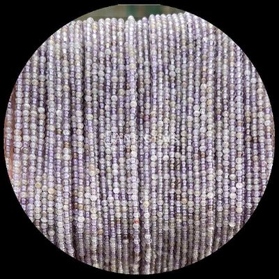 สีหลากหลาย Amethyst Bead Strands Round Polished Gems สําหรับการทําเครื่องประดับหินคริสตัลที่หลากหลาย
